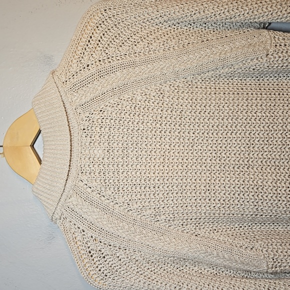 Garnet Hill Isle Linen Cotton Relax Fit Knit Collared Button Front Cardigan NWOT - Picture 10 of 14